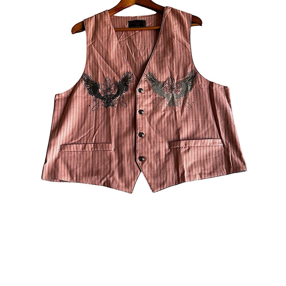VINTAGE PATRONCITO UNISEX PINK VEST BIKER OR FASHION ENTHUSIASTS SZ L